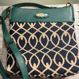 Spartina Green Blue Crossbody Bag Purse